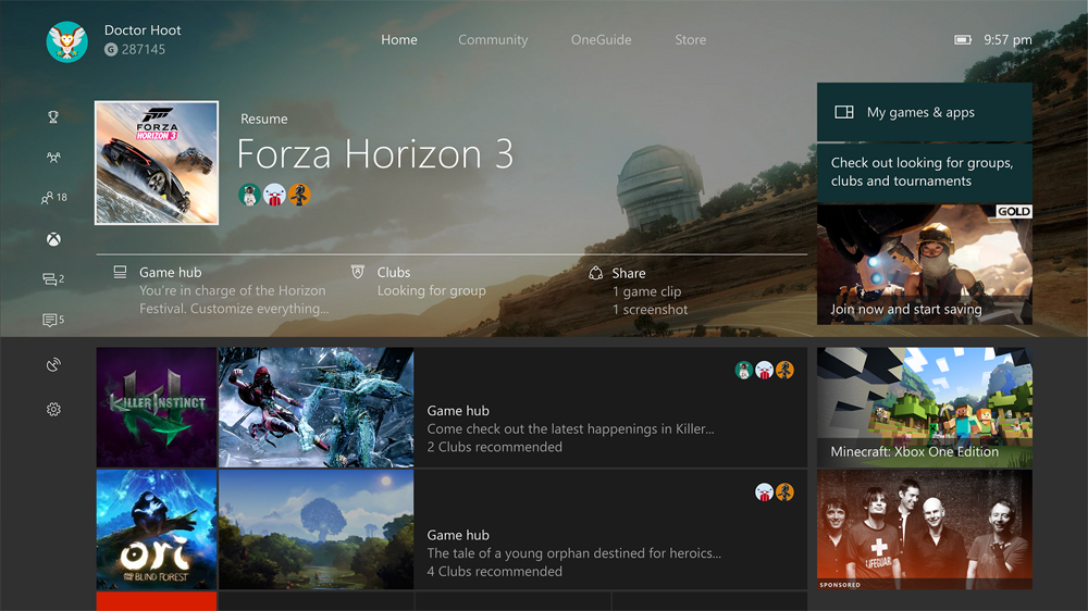 Folks are getting their first taste of the Xbox One Windows 10 Creators Update