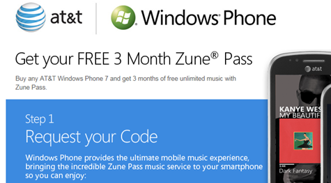 free_Zune_pass_At&t