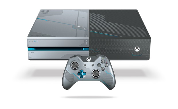 Xbox One Limited Edition Halo 5 Guardians Angled Render