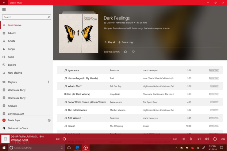 Где находится музыка groove в windows 10